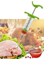 Инжектор кулинарный для маринада и специй салатовый