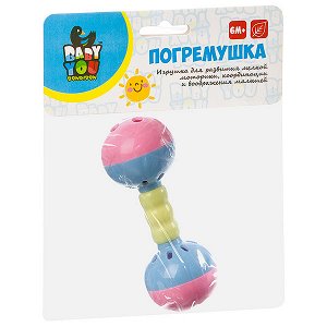 Игр.разв.погрем. пласт., Гантель мал., Bondibon, пастель, CRD