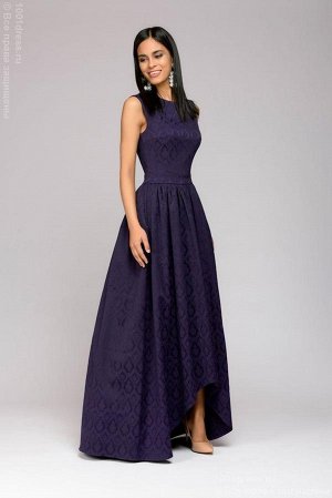 Платье фиолетовое разноуровневое без рукавов