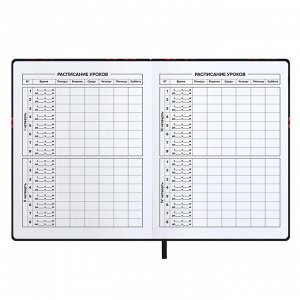 Дневник школьный, формат А5+, 48л., твёрдый переплёт, искусственная кожа "Лейкер", аппликация из искусственной кожи, аппликация из полиэстера, шелкография в две краски.