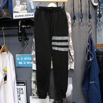Спортивные брюки с полосками из страз Цвет: ЧЕРНЫЙ
