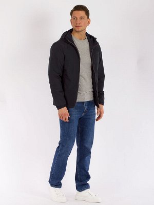 Куртка Куртка на молнии с глубоким капюшоном. Модель прямого кроя с 2 прорезными карманами  спереди . Капюшон фиксируется шнуром. Наполнитель - синтепух.
Цвет:&nbsp;
					
						
								темно-синий		