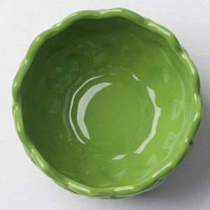 Соусник керамический «Артишок», 10 см, 250 мл, цвет зелёный