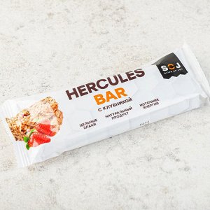 Батончик злаковый "Hercules bar" с клубничным вкусом 40 г
