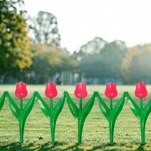 Заборчик садовый декоративный ТЮЛЬПАН (5 секций-2,25 метра, высота 30 см) красный