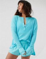 By Aerie Wow! Waffle Henley T-Shirt