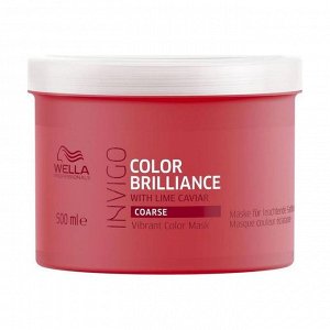 Маска-уход для защиты цвета окрашенных жестких волос invigo color brilliance, wella professionals, 500 мл