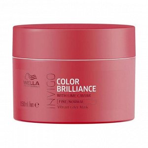 Маска-уход для защиты цвета окрашенных тонких и нормальных волос invigo color brilliance, wella professionals, 150 мл