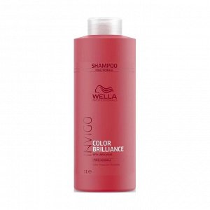 Шампунь для защиты цвета окрашенных нормальных и тонких волос invigo color brilliance, wella professionals, 1000 мл