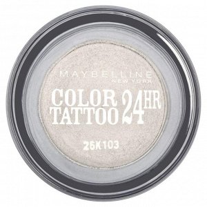 Тени для век "color tattoo 24 часа", оттенок 45, бесконечно белый, maybelline new york, 4 мл