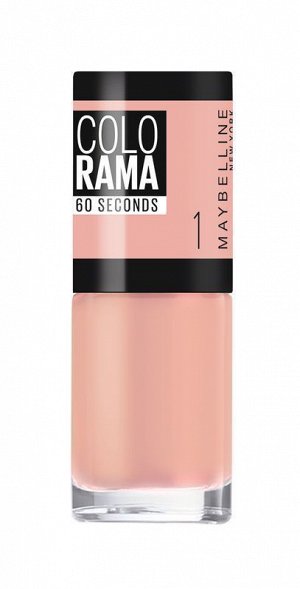 Лак для ногтей "colorama", оттенок 1, элегантный нюд, maybelline new york, 7 мл