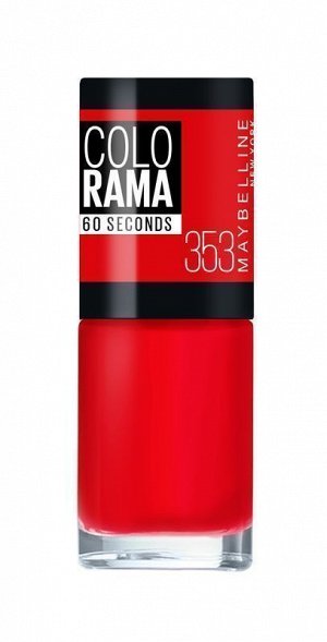 Лак для ногтей "colorama", оттенок 353, классический красный, maybelline new york, 7 мл