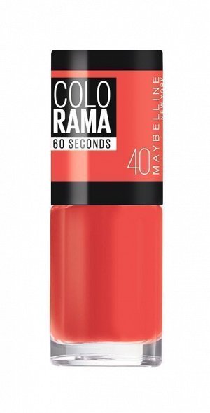 Лак для ногтей "colorama", оттенок 40, прекрасный мак, maybelline new york, 7 мл