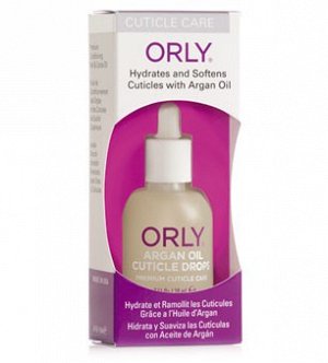 Капли для кутикулы с аргановым маслом argan oil cuticle drops, orly (орли), 18 мл.