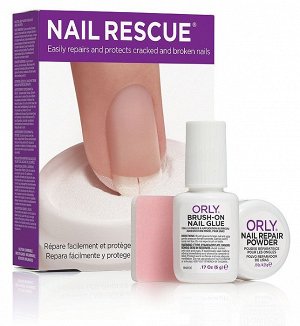 Набор скорая ногтевая помощь ( клей+пудра+пилка) nail rescue kit, orly (орли)