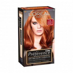 Краска для волос "preference feria", с бальзамом -усилителем цвета, оттенок 74, манго, l'oreal paris, 270 мл