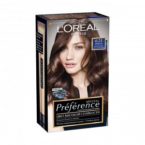 Краска для волос "preference", с бальзамом -усилителем цвета, 6.21, риволи, l'oreal paris, 270 мл
