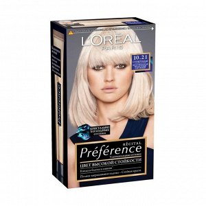 Краска для волос "preference", с бальзамом -усилителем цвета, оттенок 10.21, стокгольм, l'oreal paris, 270 мл