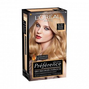 Краска для волос "preference", с бальзамом -усилителем цвета, оттенок 8.32, берлин, l'oreal paris, 270 мл