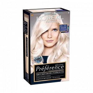 Краска для волос "preference", с бальзамом -усилителем цвета,11.11, пепельный ультраблонд, l'oreal paris, 270 мл