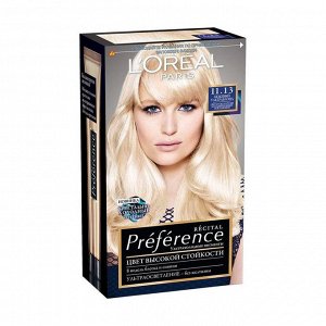 Краска для волос "preference", с бальзамом -усилителем цвета,11.13, бежевый ультраблонд, l'oreal paris, 270 мл