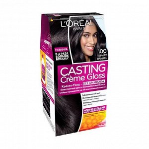 Краска для волос "casting creme gloss" без аммиака, оттенок 100, черная ваниль, l'oreal paris, 254 мл