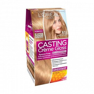 Краска для волос "casting creme gloss" без аммиака, оттенок 832, крем-брюле, l'oreal paris, 254 мл