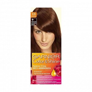 Краска-уход для волос "color&shine" без аммиака, оттенок 5.35, шоколад, garnier, 110 мл
