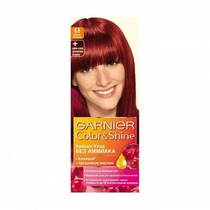 Краска-уход для волос "color&shine" без аммиака, оттенок 6.6, дикая клюква, garnier, 110 мл