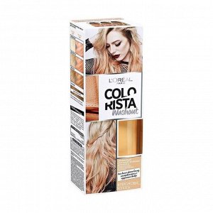 Красящий бальзам для волос смываемый, оттенок персиковые волосы, colorista washout, l'oreal paris, 80 мл