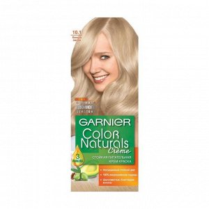 Стойкая питательная крем-краска для волос "color naturals", оттенок 10.1, белый песок, garnier, 110 мл