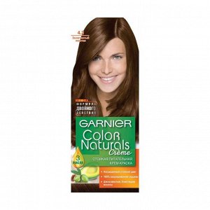 Стойкая питательная крем-краска для волос "color naturals", оттенок 4.3, золотистый каштан, garnier, 110 мл