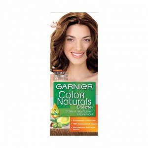Стойкая питательная крем-краска для волос "color naturals", оттенок 6.34, карамель, garnier, 110 мл