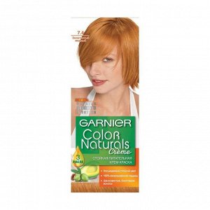 Стойкая питательная крем-краска для волос "color naturals", оттенок 7.4, золотистый медный, garnier, 110 мл
