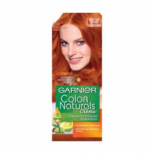 Стойкая питательная крем-краска для волос "color naturals", оттенок 7.40, пленительный медный, garnier, 110 мл