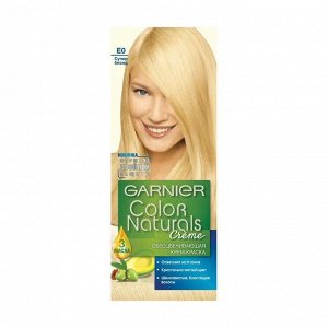 Стойкая питательная крем-краска для волос "color naturals", оттенок e0, супер блонд, garnier, 110 мл