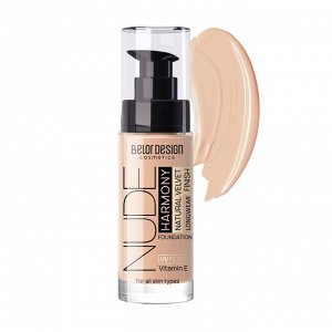 Крем тональный Nude Harmony BelorDesign бежевый 203 medium beige  естественный эффект