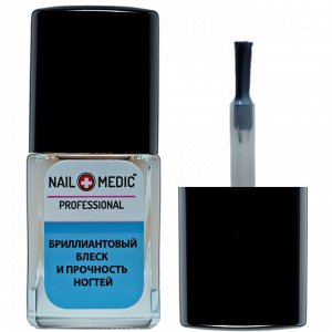 Бриллиантовый блеск и прочность ногтей Nail medic Ines прозрачный прозрачный