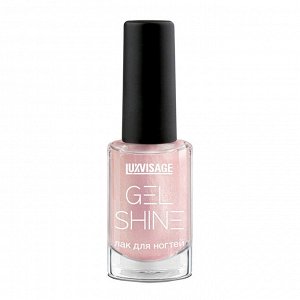 LuxVisage Лак для ногтей GEL SHINE, 105 Светлый розовый с золотистым шиммером