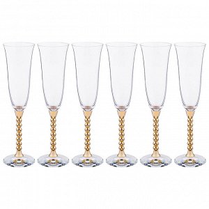Набор бокалов для шампанского из 6 шт. 200 мл. высота=25,5 см.