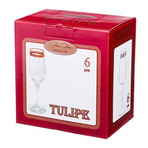 Набор фужеров для шампанского "тулип кант" из 6 шт. 190 мл. (кор=8набор.)