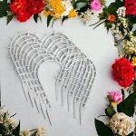 Опора для растений (поддержка пластиковая) &quot;Сердечко&quot;, цвет мрамор (цена за 5 шт.)