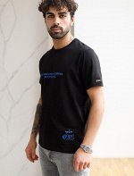Футболка из премиального хлопка с авторским принтом черный_compass