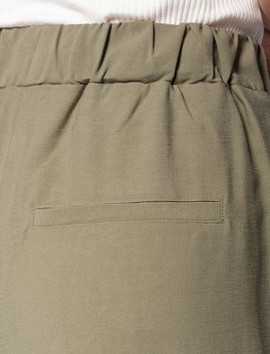 Свободные брюки из плотного лиоцела на резинке
