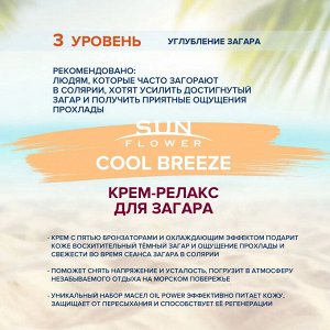 Крем-релакс для загара в солярии SUNFLOWER Cool Breeze (15мл)