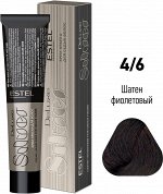 Краска для волос для седины 4/6 De Luxe Silver, шатен фиолетовый