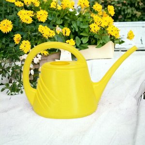 Лейка садовая для полива растений пластиковая, 1,8 л, цвет желтый желтый
