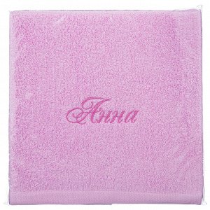 Полотенце махровое "анна" 50*90 см., розовое, 100% хлопок