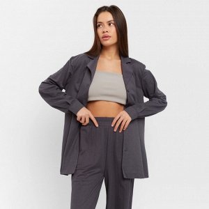 Костюм женский (рубашка, брюки, топ) KAFTAN Base, графит