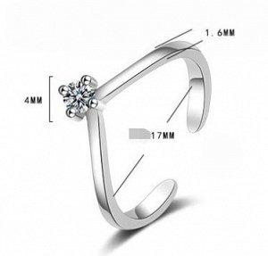 Безразмерное кольцо из стерлингового серебра